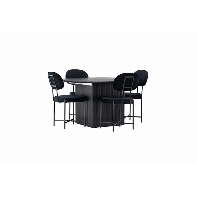 Spisegruppe Venture Home Matilda med 4 Stella Stoler