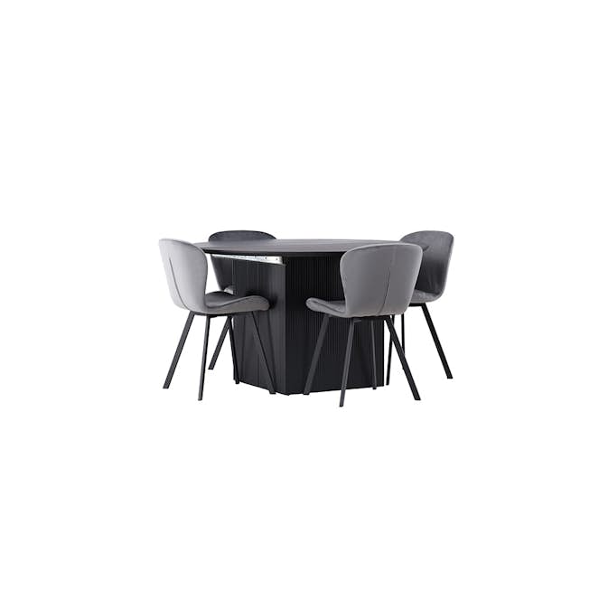 Spisegruppe Venture Home Matilda med 4 Lilja Stoler