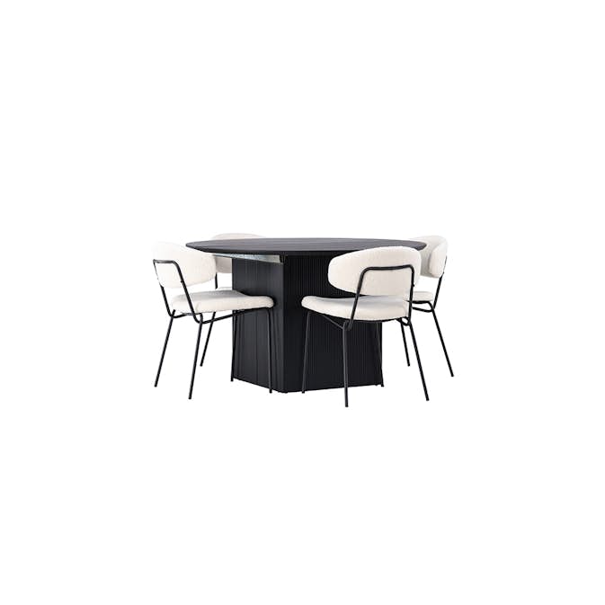Spisegruppe Venture Home Matilda med 4 Chico Stoler