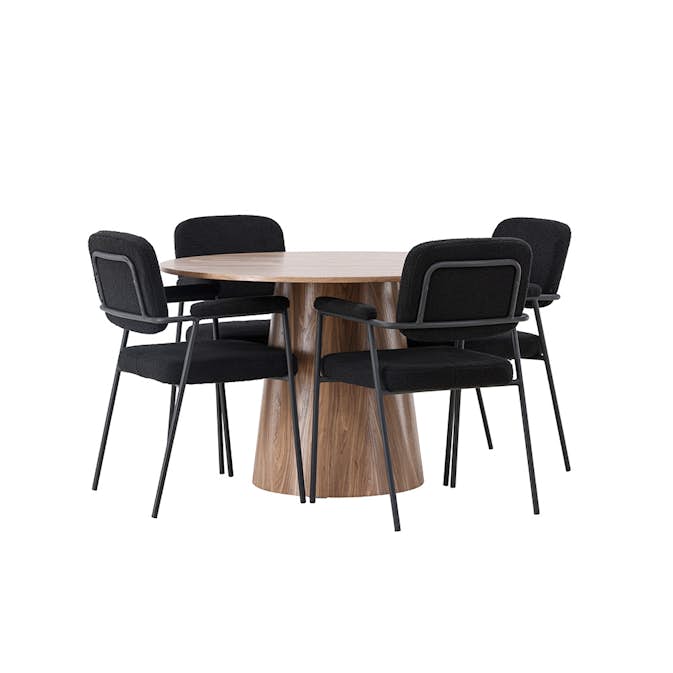 Spisegruppe Venture Home Lanzo med 4 Yesterday Stoler