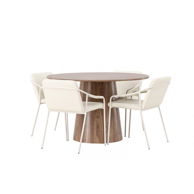 Spisegruppe Venture Home Lanzo med 6 Tvist Stoler