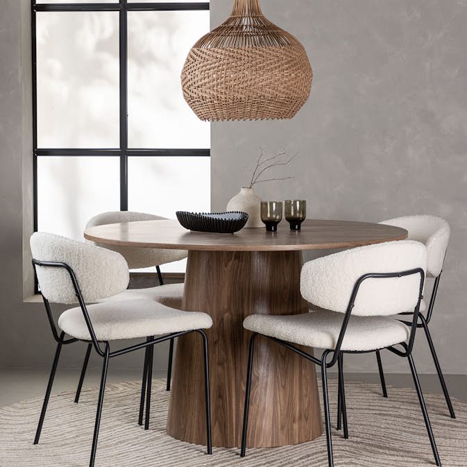 Spisegruppe Venture Home Lanzo med 4 Chico Stoler