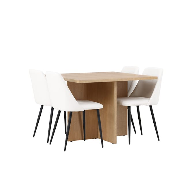 Spisegruppe Venture Home Leo med 4 Night Stoler