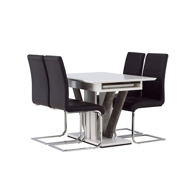 Spisegruppe Venture Home Disa med 4 Tempo Stoler