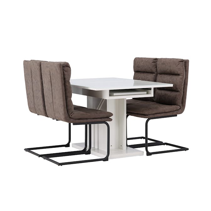 Spisegruppe Venture Home Pluto med 4 Zizo Stoler