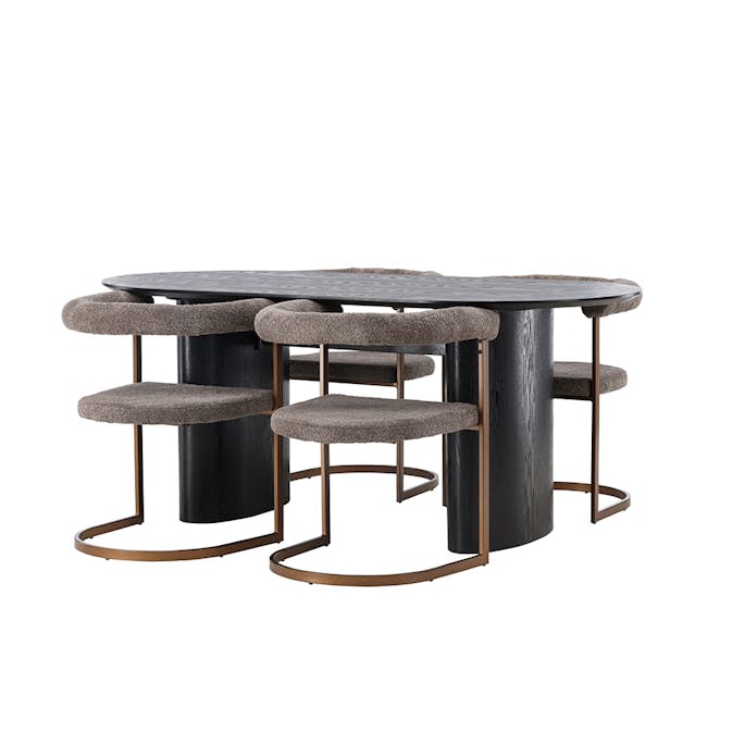 Spisegruppe Venture Home Isolde med 4 Morning Stoler