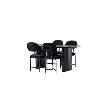 Spisegruppe Venture Home Isolde med 4 stk Stella Stoler