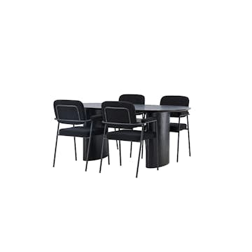 Spisegruppe Venture Home Isolde med 4 stk Yesterday Stoler