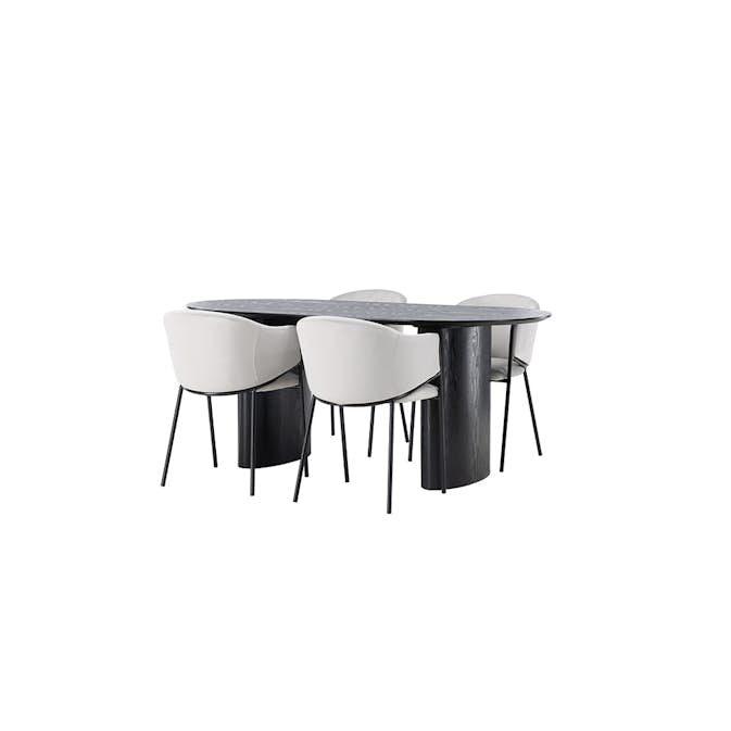 Spisegruppe Venture Home Isolde med 4 stk Evelina Stoler