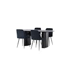 Spisegruppe Venture Home Isolde med 4 stk Night Stoler