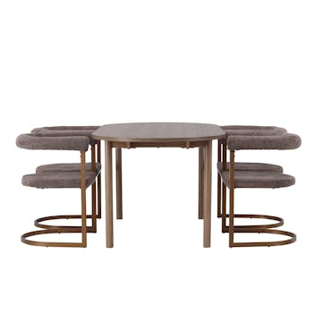 Spisegruppe Venture Home Andy Ø120 cm med 4st Morning Spisestoler