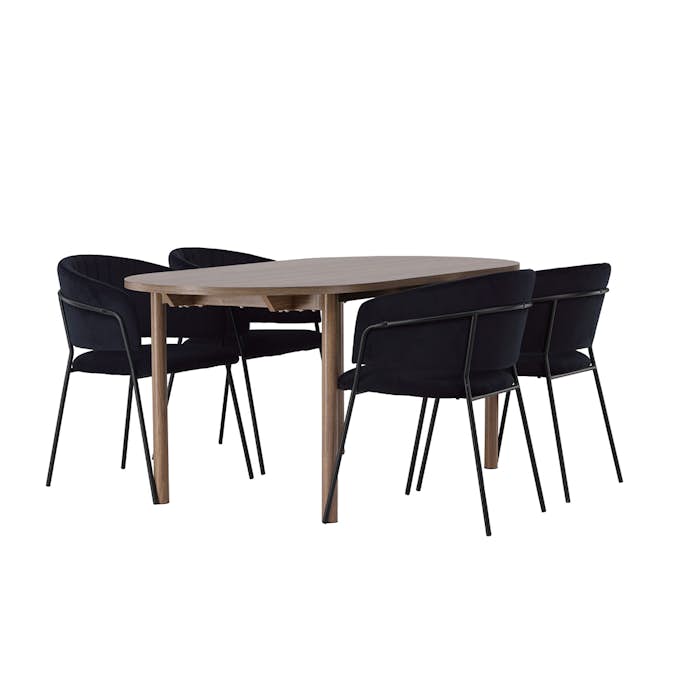 Spisegruppe Venture Home Andy Ø120 cm med 4st Selma Spisestoler