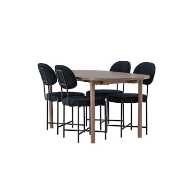 Spisegruppe Venture Home Andy med 4 Stella Stoler