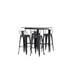 Spisegruppe Venture Home Rax med 4 stk Tempe Stoler Ryggstøtte