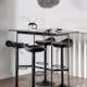 Spisegruppe Venture Home Rax med 4 stk Adesto Stoler