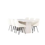 Spisegruppe Venture Home Olga med 6 Rosie Stoler