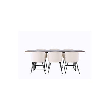 Spisegruppe Venture Home Ystad med 6 stk Berit Stoler