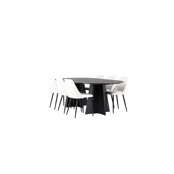 Spisegruppe Venture Home Bootcut med 6 stk Night Stoler