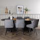 Spisegruppe Venture Home Bootcut med 6 stk Rosie Stoler