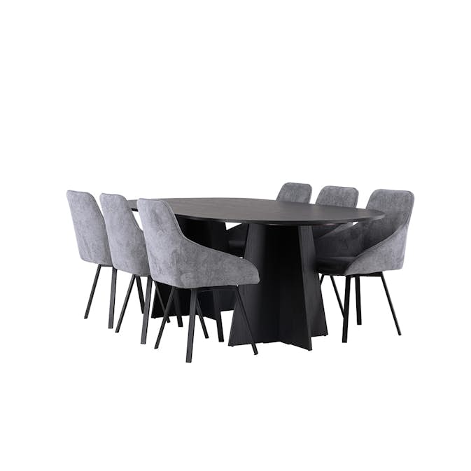 Spisegruppe Venture Home Bootcut med 6 stk Rosie Stoler