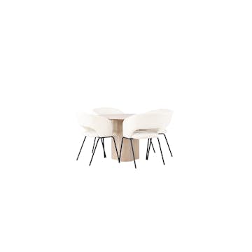 Spisegruppe Venture Home Olivia Ø110 cm med 4 stk Day Stoler