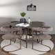 Spisegruppe Venture Home Kaseidon Ø100 cm med 4 stk Morning Stoler