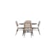 Spisegruppe Venture Home Kaseidon Ø100 cm med 4 stk Seda Stoler