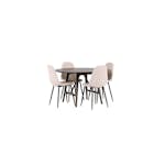 Spisegruppe Venture Home Kaseidon Ø100 cm med 4 stk Polar Stoler