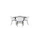 Spisegruppe Venture Home Kaseidon Ø100 cm med 4 stk Evelina Stoler