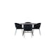 Spisegruppe Venture Home Kaseidon Ø100 cm med 4 stk Selma Stoler