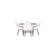 Spisegruppe Venture Home Kaseidon Ø100 cm med 4 stk Rosie Stoler