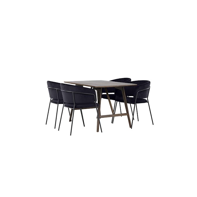 Spisegruppe Venture Home Kaseidon med 4 stk Selma Stoler