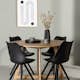 Spisegruppe Venture Home Yakidon Ø120 cm med 4 stk Zeno Stoler