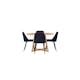Spisegruppe Venture Home Yakidon Ø120 cm med 4 stk Night Stoler