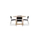 Spisegruppe Venture Home Yakidon Ø120 cm med 4 stk Kenth Stoler