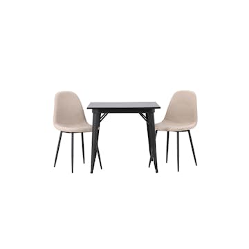 Spisegruppe Venture Home Tempe med 2 stk Polar Stoler