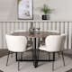 Spisegruppe Venture Home Durango Ø120 cm med 4 stk Edina Stoler