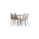 Spisegruppe Venture Home Danburi med 4 Polar Boucle Stoler