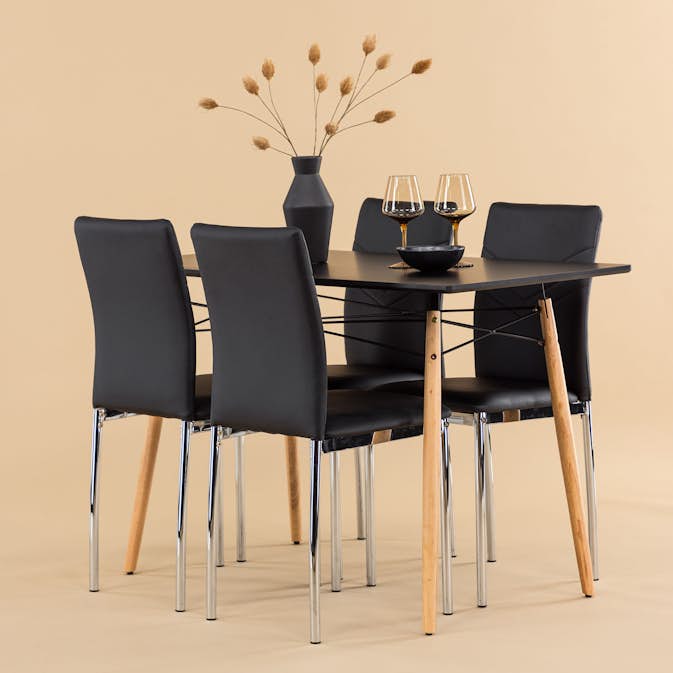 Spisegruppe Venture Home Danburi med 4 Lily Stoler