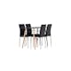 Spisegruppe Venture Home Danburi med 4 Lily Stoler