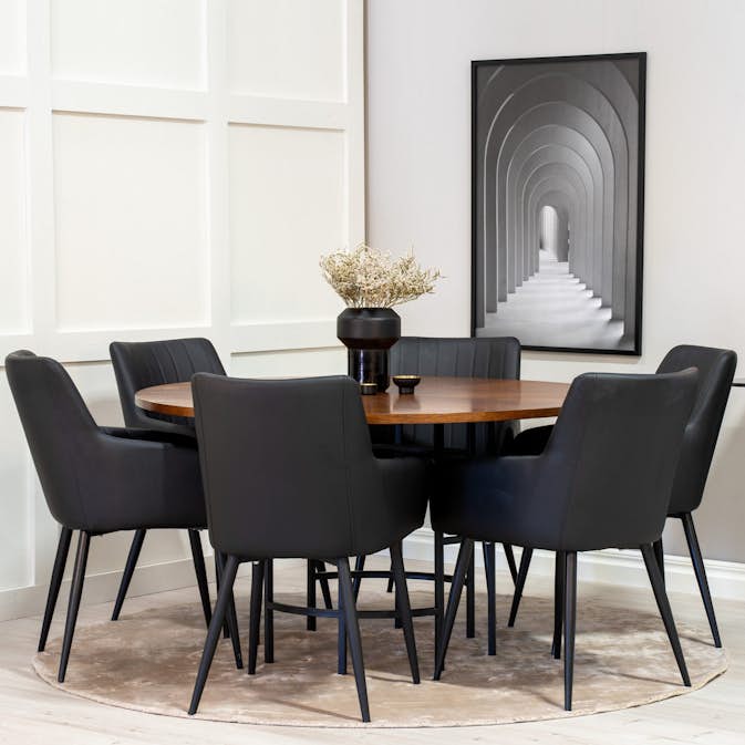 Spisegruppe Venture Home Copenhagen med 6stk Comfort Stoler