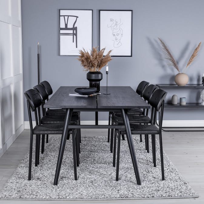 Spisegruppe Venture Home Sleek med 6stk Polly Stoler