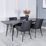 Spisegruppe Venture Home Gold med 4stk Comfort Stoler