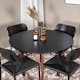 Spisegruppe Venture Home Plaza med 4stk Polly Stoler