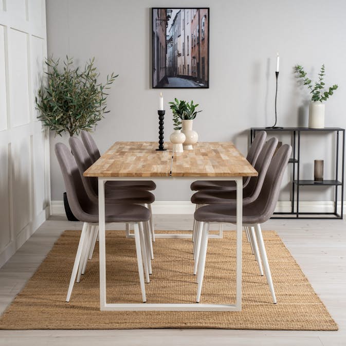 Spisegruppe Venture Home Cirebon med 6stk Polar Stoler