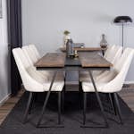 Spisegruppe Venture Home Jakarta med 6stk Leone Stoler