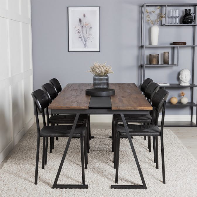 Spisegruppe Venture Home Jakarta med 6stk Polly Stoler