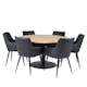 Spisegruppe Venture Home Cirebon med 6stk Comfort Stoler