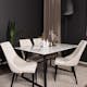 Spisegruppe Venture Home Estelle med 4stk Leone Stoler
