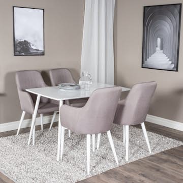 Spisegruppe Venture Home Polar med 4stk Comfort Stoler